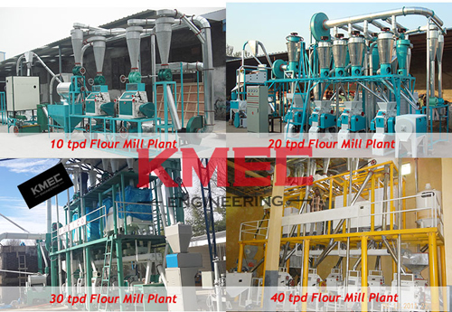 different capacity flour mill plant
