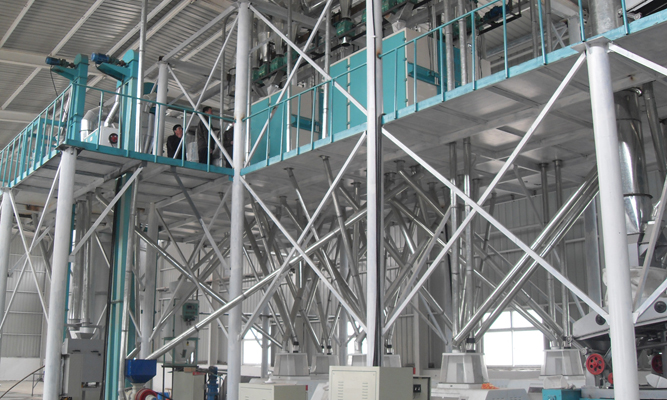 Frame work of 60-150t/d flour production line