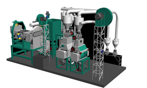 Sturcture of 10t/d corn flour production line